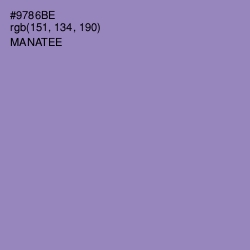 #9786BE - Manatee Color Image