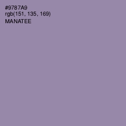 #9787A9 - Manatee Color Image