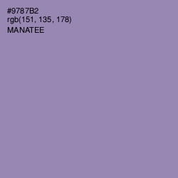 #9787B2 - Manatee Color Image