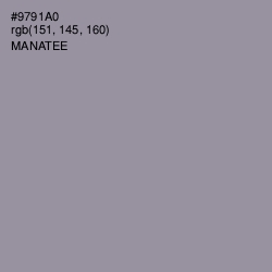 #9791A0 - Manatee Color Image