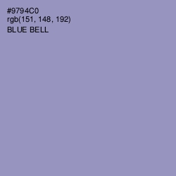 #9794C0 - Blue Bell Color Image