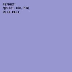 #9796D1 - Blue Bell Color Image