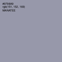 #9798A9 - Manatee Color Image