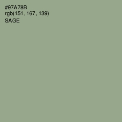 #97A78B - Sage Color Image