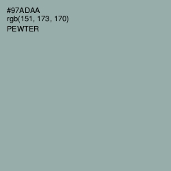 #97ADAA - Pewter Color Image