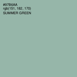 #97B6AA - Summer Green Color Image
