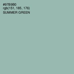 #97B9B0 - Summer Green Color Image