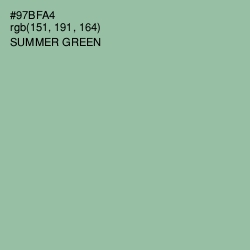 #97BFA4 - Summer Green Color Image