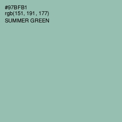 #97BFB1 - Summer Green Color Image