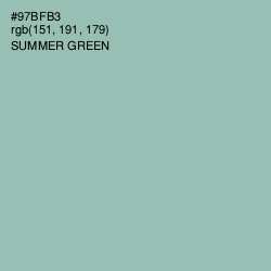 #97BFB3 - Summer Green Color Image