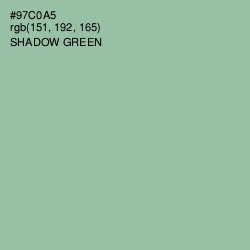 #97C0A5 - Shadow Green Color Image