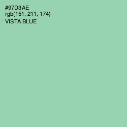 #97D3AE - Vista Blue Color Image