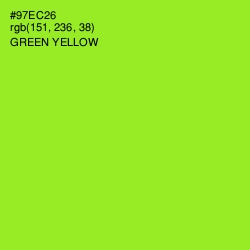 #97EC26 - Green Yellow Color Image