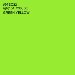 #97EC32 - Green Yellow Color Image