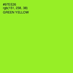 #97EE26 - Green Yellow Color Image