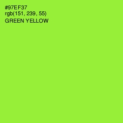 #97EF37 - Green Yellow Color Image