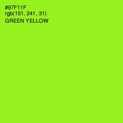 #97F11F - Green Yellow Color Image