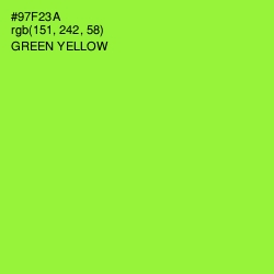 #97F23A - Green Yellow Color Image