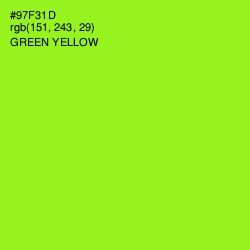 #97F31D - Green Yellow Color Image
