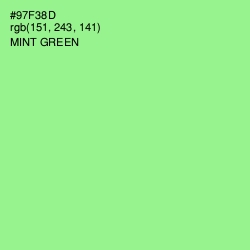 #97F38D - Mint Green Color Image