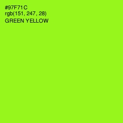 #97F71C - Green Yellow Color Image