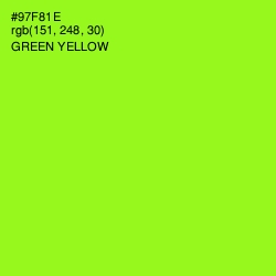 #97F81E - Green Yellow Color Image