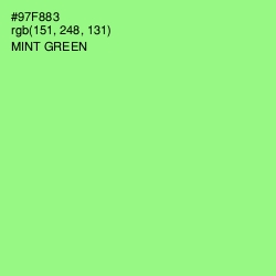 #97F883 - Mint Green Color Image