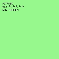 #97F88D - Mint Green Color Image