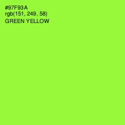 #97F93A - Green Yellow Color Image