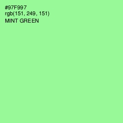 #97F997 - Mint Green Color Image