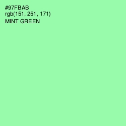 #97FBAB - Mint Green Color Image