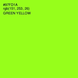 #97FD1A - Green Yellow Color Image
