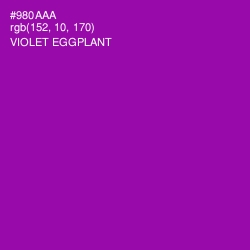 #980AAA - Violet Eggplant Color Image