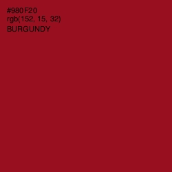 #980F20 - Burgundy Color Image