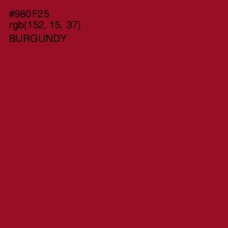 #980F25 - Burgundy Color Image