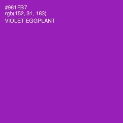 #981FB7 - Violet Eggplant Color Image