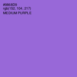 #9868D9 - Medium Purple Color Image