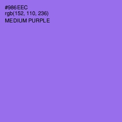 #986EEC - Medium Purple Color Image