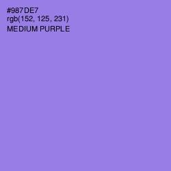 #987DE7 - Medium Purple Color Image