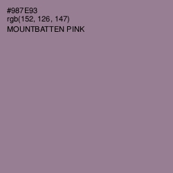 #987E93 - Mountbatten Pink Color Image