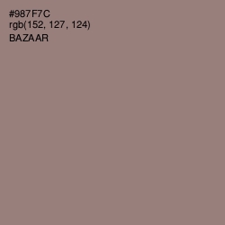 #987F7C - Bazaar Color Image