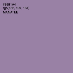 #9881A4 - Manatee Color Image