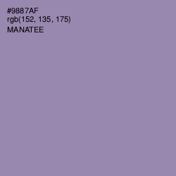 #9887AF - Manatee Color Image