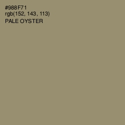 #988F71 - Pale Oyster Color Image