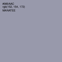 #989AAC - Manatee Color Image