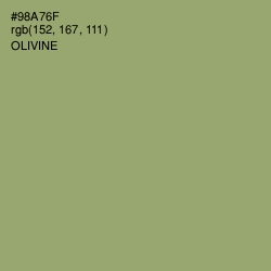 #98A76F - Olivine Color Image