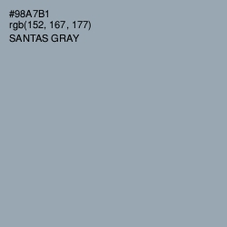 #98A7B1 - Santas Gray Color Image