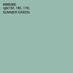 #98B9B0 - Summer Green Color Image