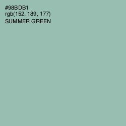 #98BDB1 - Summer Green Color Image