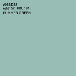 #98BDB5 - Summer Green Color Image